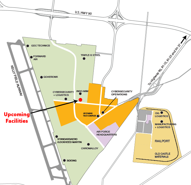 map of new office flex facility