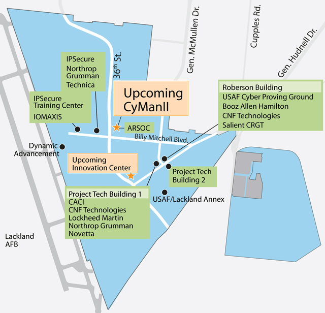 Port San Antonio map: CyManII